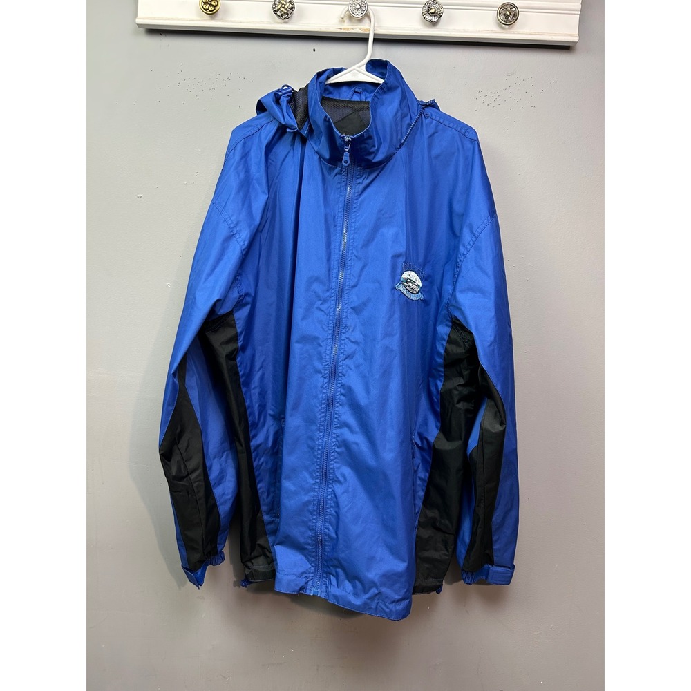 Cheneral Maid of the Mist Niagara Falls Windbreaker Jacket Blue Black 3XL Hooded